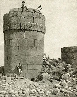 Ancient Aymara funerary tower, Bolivia, South America Ancient Aymara funerary tower, Bolivia, South America