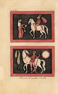 Ancient Greek method of riding a horse bareback Ancient Greek method of riding a horse bareback