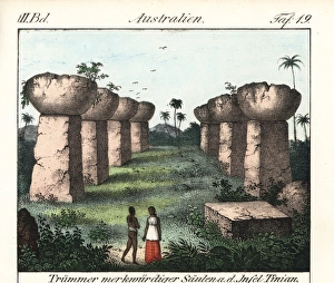 Ancient ruins of columns found on Tinian island, Marianas Ancient ruins of columns found on Tinian island, Marianas