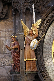 Angel on the Astronomical Clock in Prague Angel on the Astronomical Clock in Prague