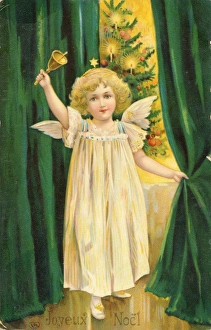 <b class=qtipBold><figcaption>Angel with Bell</figcaption></b><br>A little angel with a little bell summons us to come to the Christmas tree<br><em>© Mary Evans Picture Library</em> Angel with Bell