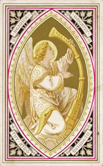 <b class=qtipBold><figcaption>Angel Playing Harp</figcaption></b><br>An angel plays a harp<br><em>© Mary Evans Picture Library</em> Angel Playing Harp