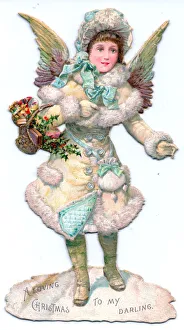 Angel on a Victorian Christmas scrap Angel on a Victorian Christmas scrap