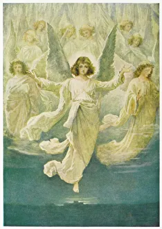 <b class=qtipBold><figcaption>Angels Announce Jesus</figcaption></b><br>A chorus of angels announce the birth of Jesus.<br><em>© Mary Evans Picture Library</em> Angels Announce Jesus