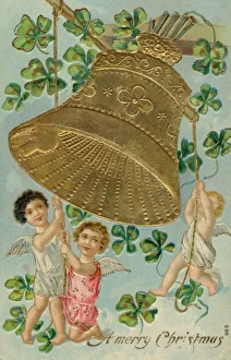 <b class=qtipBold><figcaption>Angels and Bell</figcaption></b><br>Angels tolling a bell<br><em>© Mary Evans Picture Library</em> Angels and Bell