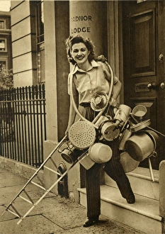 Ann Todd gives in her appliances for the war effort Ann Todd gives in her appliances for the war effort