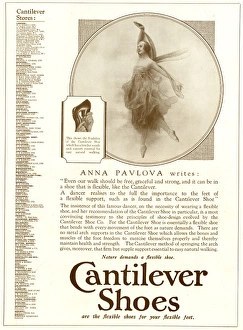 Anna Pavlova - Cantilever Shoes advert