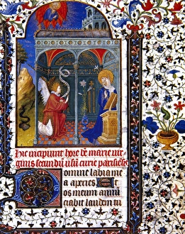 Annunciation of the Archangel Gabriel to Mary. Miniature. 13 Annunciation of the Archangel Gabriel to Mary. Miniature. 13