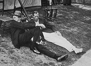 Anthony Wilding with Arthur Balfour at Wimbledon Anthony Wilding with Arthur Balfour at Wimbledon