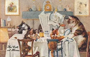 Louis Wain's The Cats at Home 1903 Print