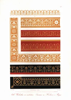 Antique wall paintings from various rooms Antique wall paintings from various rooms