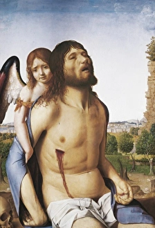 Antonello da Messina. The Dead Christ Supported Antonello da Messina. The Dead Christ Supported