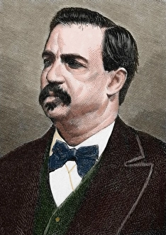 Antonio Canovas del Castillo (1828-1897). Engraving. Colored Antonio Canovas del Castillo (1828-1897). Engraving. Colored