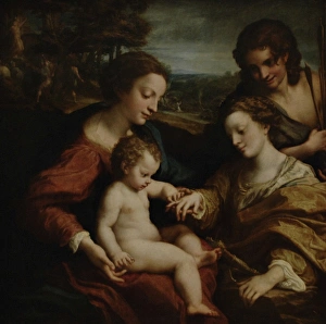Antonio da Correggio (1489-1534). The Mystic Marriage of St Antonio da Correggio (1489-1534). The Mystic Marriage of St