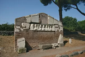 The Appian Way. Funerary monument. Deceaseds. Relief. Rome
