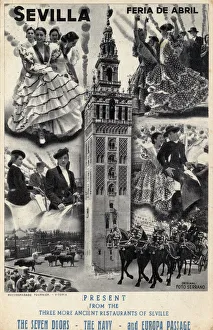 Belltower Gallery: April Festival with Giralda belltower, Seville, Spain