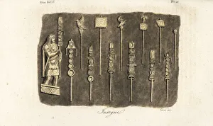 Aquilifer and examples of Roman eagles or aquila Aquilifer and examples of Roman eagles or aquila