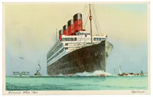 <b class=qtipBold><figcaption>Aquitania in Full Steam</figcaption></b><br>Cunard White Star liner In full steam<br><em>© Mary Evans Picture Library</em> Aquitania in Full Steam