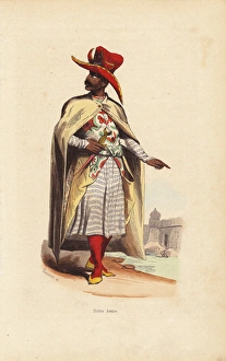 Arabian nobleman in hat, cloak, embroidered Arabian nobleman in hat, cloak, embroidered