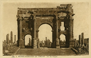 Arc of Trajan in the Roman ruins of Timgad Arc of Trajan in the Roman ruins of Timgad