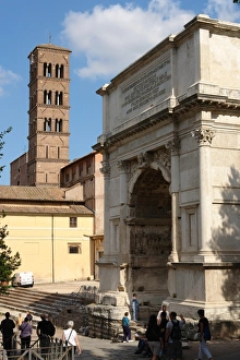 Arch of Titus and Basilica of Maxentius, Rome, Italy Arch of Titus and Basilica of Maxentius, Rome, Italy
