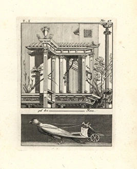 Architectural painting of an Ionic portico Architectural painting of an Ionic portico