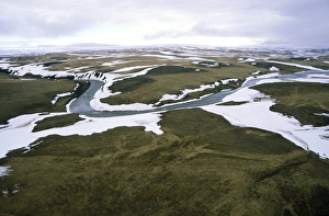Russia Gallery: Arctic tundra - aerial view from a helicopter