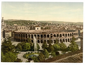 <b class=qtipBold><figcaption>The Arena, Verona, Italy</figcaption></b><br>The Arena, Verona, Italy. Date between ca. 1890 and ca. 1900. Date:<br><em>© Mary Evans Picture Library 2015 - https://copyrighthub.org/s0/hub1/creation/maryevans/MaryEvansPictureID/10593063</em> The Arena, Verona, Italy