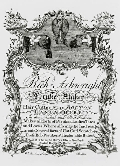 <b class=qtipBold><figcaption>Arkwright business</figcaption></b><br>R Arkwright business c. Hair Cutter & Co., Boulton Date:<br><em>© The Institution of Mechanical Engineers/Mary Evans</em> Arkwright business