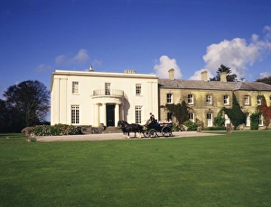 Arlington Court, Devon, with horse-drawn carriage Arlington Court, Devon, with horse-drawn carriage