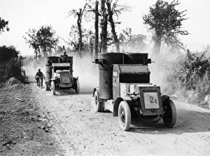 Armoured cars at Biefvillers, Somme, France, WW1 Armoured cars at Biefvillers, Somme, France, WW1
