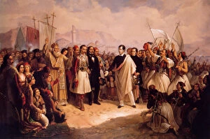 Pictures Now Collection: Arrival of Lord Byron in Mesolongi Date: 1861