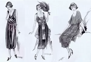 Art deco Gallery: Art deco fashion sketches, London, 1921