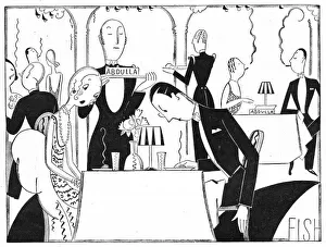 <b class=qtipBold><figcaption>Art deco sketch by 'Fish'</figcaption></b><br><br><em>© Mary Evans / Jazz Age Club Collection</em> Art deco sketch by 'Fish'