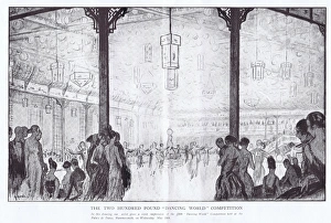 Art deco sketch by G. Peres of the interior of the Palais de Art deco sketch by G. Peres of the interior of the Palais de