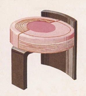 <b class=qtipBold><figcaption>Art Deco Stool</figcaption></b><br>Stool for the boudoir covered with Cordely embroidery.<br><em>© Mary Evans Picture Library</em> Art Deco Stool
