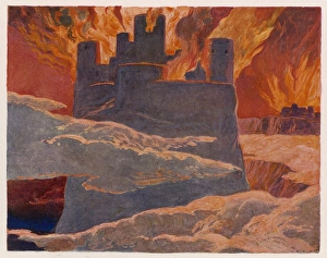 <b class=qtipBold><figcaption>Asgard Destroyed</figcaption></b><br>The destruction of Asgard, home of the gods, following the final battle of Ragnarok or Gotterdammerung. But don't worry, a better and friendlier realm will replace it...<br><em>© Mary Evans Picture Library</em> Asgard Destroyed