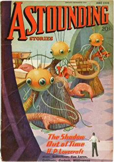 Magazines Collection: Astounding Stories Scifi magazine cover, Shadow out of Time
