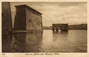 Aswan, Egypt - Pylon of the Temple of Isis Aswan, Egypt - Pylon of the Temple of Isis