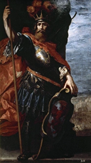 Ataulf. Germanic king of the Visigoths from 410-415. Portrai Ataulf. Germanic king of the Visigoths from 410-415. Portrai