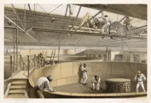 Great Eastern Ship Prints: Atlantic Cable Coiled