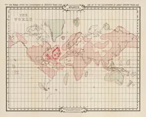 <b class=qtipBold><figcaption>Atlantis / Map</figcaption></b><br>Map showing Atlantis during the period of its decadence<br><em>© Mary Evans Picture Library</em> Atlantis / Map