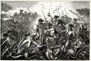 1750s Gallery: Attack by Royal Highlanders on the Ticonderoga Fort, Battle of Ticonderoga
