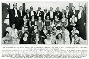 Audience of stars at midnight performance of Charlot's Revue Audience of stars at midnight performance of Charlot's Revue