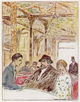 Augustus John Print: Cafe Royal Gathering