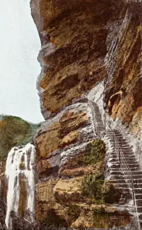 Australia - Waterfalls series - Wentworth Falls and steps Australia - Waterfalls series - Wentworth Falls and steps