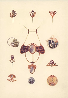 Holme Gallery: Austrian art nouveau jewellery scarf pins