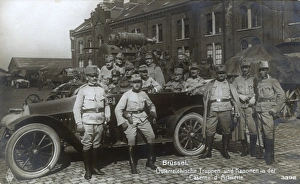 Austrian artillery troops in Brussels, Belgium, WW1 Austrian artillery troops in Brussels, Belgium, WW1