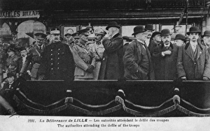 Authorities attending the defile of the troops - Lille Authorities attending the defile of the troops - Lille