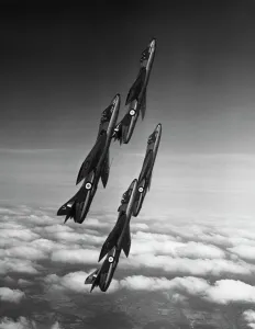 Hawker Hunter F-1 Four RAF Hawker Hunters Print 1955